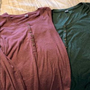Set of 2 thermal henleys